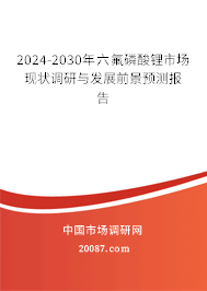 2024-2030年六氟磷酸锂市场现状调研与发展前景预测报告