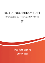 2024-2030年中国雕版机行业发展调研与市场前景分析报告