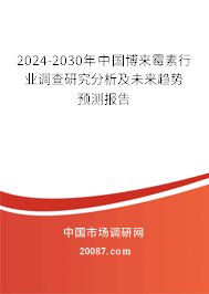 2024-2030年中国博来霉素行业调查研究分析及未来趋势预测报告