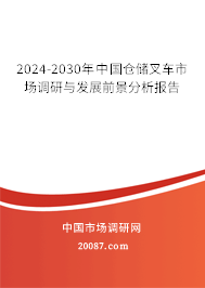 2024-2030年中国仓储叉车市场调研与发展前景分析报告