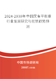 2024-2030年中国叉车平衡重行业发展研究与前景趋势预测