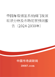 中国车载储氢系统阀门发展现状分析及市场前景预测报告（2024-2030年）