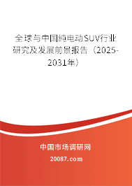 全球与中国纯电动SUV行业研究及发展前景报告(2025-2031年) 全球与中国纯电动SUV行业研究及发展前景报告(2025-2031年)