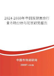 2024-2030年中国发酵面食行业市场分析与前景趋势报告