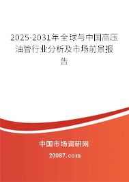 2025-2031年全球与中国高压油管行业分析及市场前景报告 2025-2031年全球与中国高压油管行业分析及市场前景报告