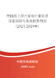 中国海上风力发电行业现状深度调研与发展趋势预测（2023-2029年）