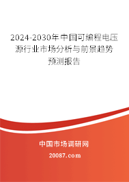 2024-2030年中国可编程电压源行业市场分析与前景趋势预测报告