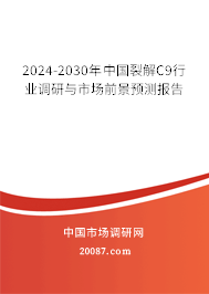 2024-2030年中国裂解C9行业调研与市场前景预测报告