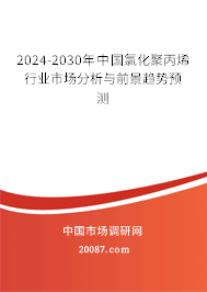 2024-2030年中国氯化聚丙烯行业市场分析与前景趋势预测