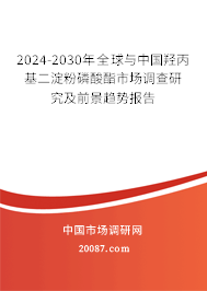 2024-2030年全球与中国羟丙基二淀粉磷酸酯市场调查研究及前景趋势报告