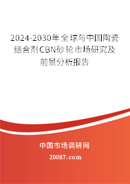 2024-2030年全球与中国陶瓷结合剂CBN砂轮市场研究及前景分析报告