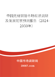 中国无缝钢管市场现状调研及发展前景预测报告（2024-2030年）