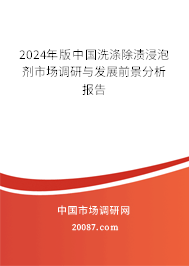 2024年版中国洗涤除渍浸泡剂市场调研与发展前景分析报告