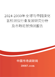 2024-2030年全球与中国溴化氢检测仪行业发展研究分析及市场前景预测报告