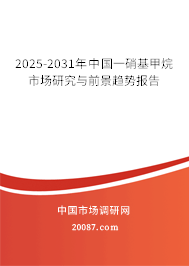 2025-2031年中国一硝基甲烷市场研究与前景趋势报告 2025-2031年中国一硝基甲烷市场研究与前景趋势报告