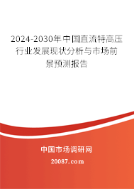 2024-2030年中国直流特高压行业发展现状分析与市场前景预测报告