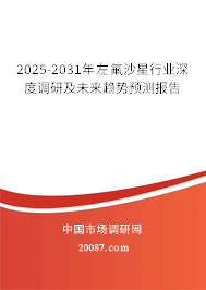 2025-2031年左氟沙星行业深度调研及未来趋势预测报告 2025-2031年左氟沙星行业深度调研及未来趋势预测报告