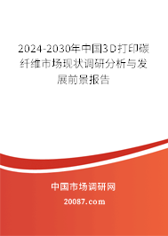 2024-2030年中国3D打印碳纤维市场现状调研分析与发展前景报告