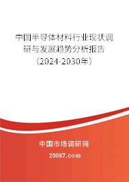 中国半导体材料行业现状调研与发展趋势分析报告（2024-2030年）