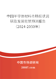 中国半导体材料市场现状调研及发展前景预测报告（2024-2030年）