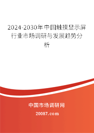 2024-2030年中国触摸显示屏行业市场调研与发展趋势分析