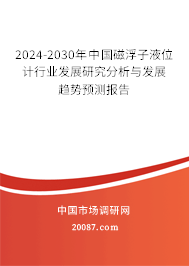 2024-2030年中国磁浮子液位计行业发展研究分析与发展趋势预测报告