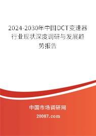 2024-2030年中国DCT变速器行业现状深度调研与发展趋势报告