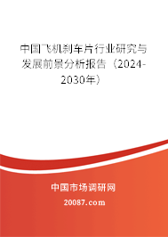 中国飞机刹车片行业研究与发展前景分析报告（2024-2030年）