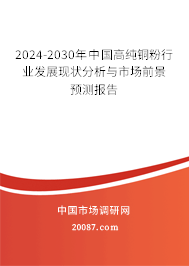 2024-2030年中国高纯铜粉行业发展现状分析与市场前景预测报告