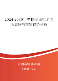 2024-2030年中国高温电池市场调研与前景趋势分析