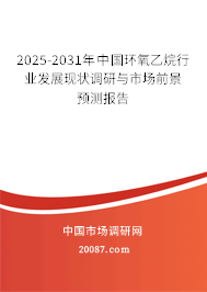 2025-2031年中国环氧乙烷行业发展现状调研与市场前景预测报告 2025-2031年中国环氧乙烷行业发展现状调研与市场前景预测报告