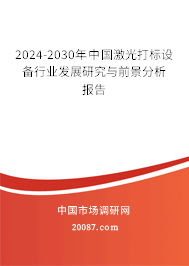 2024-2030年中国激光打标设备行业发展研究与前景分析报告