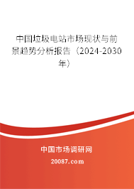 中国垃圾电站市场现状与前景趋势分析报告（2024-2030年）