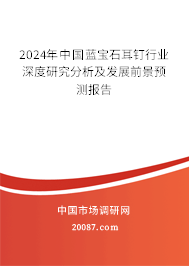 2024年中国蓝宝石耳钉行业深度研究分析及发展前景预测报告