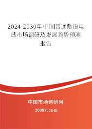 2024-2030年中国普通敷设电线市场调研及发展趋势预测报告