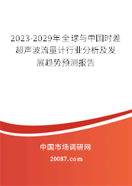 2023-2029年全球与中国时差超声波流量计行业分析及发展趋势预测报告