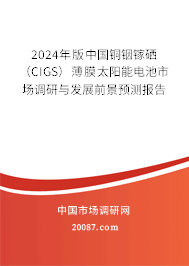 2024年版中国铜铟镓硒（CIGS）薄膜太阳能电池市场调研与发展前景预测报告