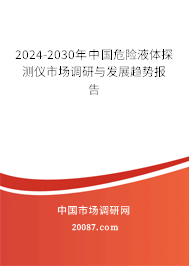 2024-2030年中国危险液体探测仪市场调研与发展趋势报告