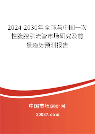 2024-2030年全球与中国一次性腹腔引流管市场研究及前景趋势预测报告