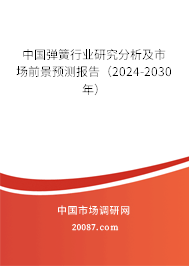 中国弹簧行业研究分析及市场前景预测报告（2024-2030年）