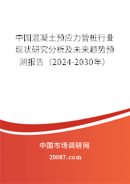 中国混凝土预应力管桩行业现状研究分析及未来趋势预测报告（2024-2030年）