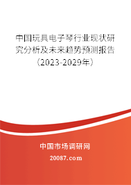 中国玩具电子琴行业现状研究分析及未来趋势预测报告（2023-2029年）