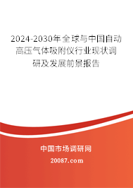 2024-2030年全球与中国自动高压气体吸附仪行业现状调研及发展前景报告