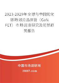 2023-2029年全球与中国氮化镓场效应晶体管（GaN FET）市场调查研究及前景趋势报告