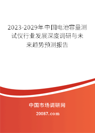 2023-2029年中国电池容量测试仪行业发展深度调研与未来趋势预测报告