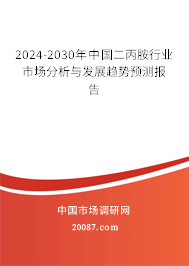 2024-2030年中国二丙胺行业市场分析与发展趋势预测报告