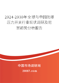 2024-2030年全球与中国防爆压力开关行业现状调研及前景趋势分析报告