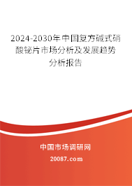 2024-2030年中国复方碱式硝酸铋片市场分析及发展趋势分析报告