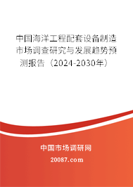 中国海洋工程配套设备制造市场调查研究与发展趋势预测报告（2024-2030年）