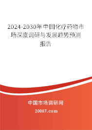 2024-2030年中国化疗药物市场深度调研与发展趋势预测报告